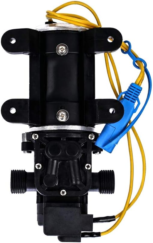 CAMPLUX DC 12V Water Pump, Self-Priming, 1.6 GPM Diaphragm Pump 65 PSI for RV Marine Yacht Camping