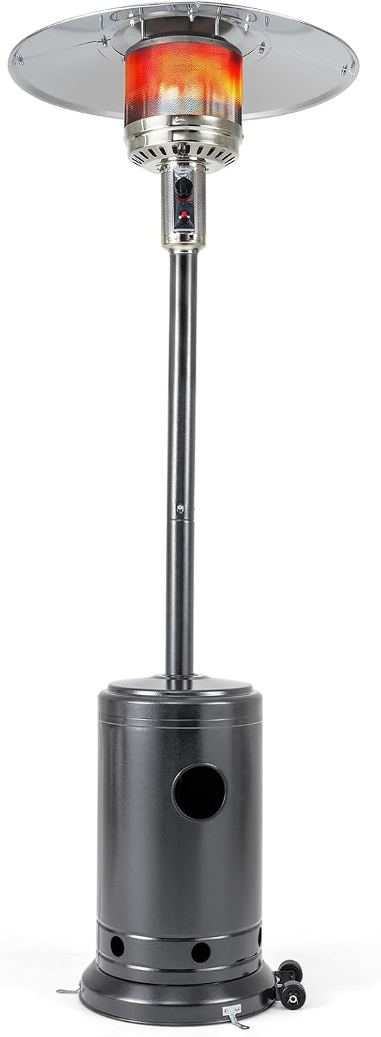 50,000 BTU Propane Patio Heater with Easy Ignition, Gray