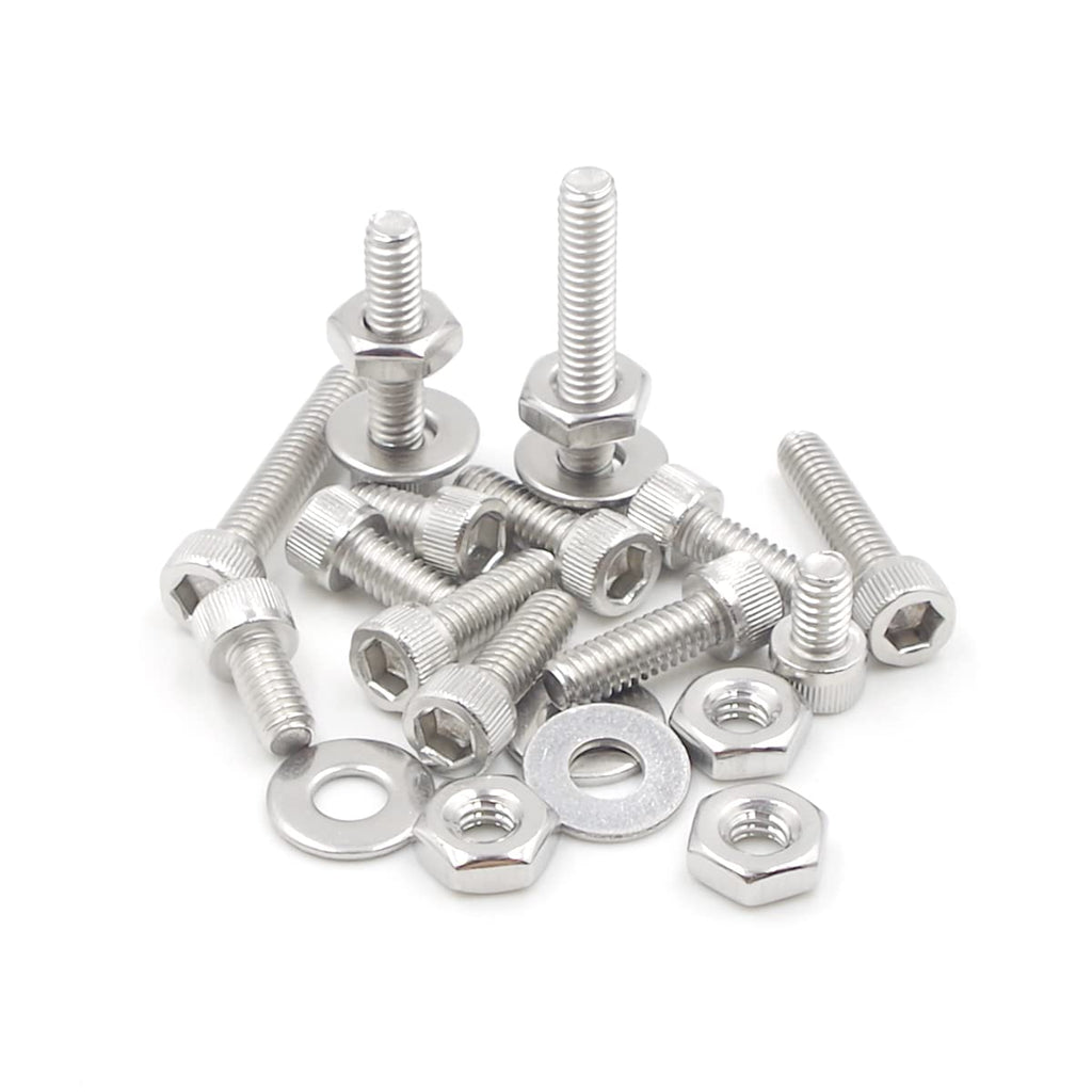 #8-32 UNC 304 SS Knurled Socket Head Cap Screws Nuts & Washers Kit