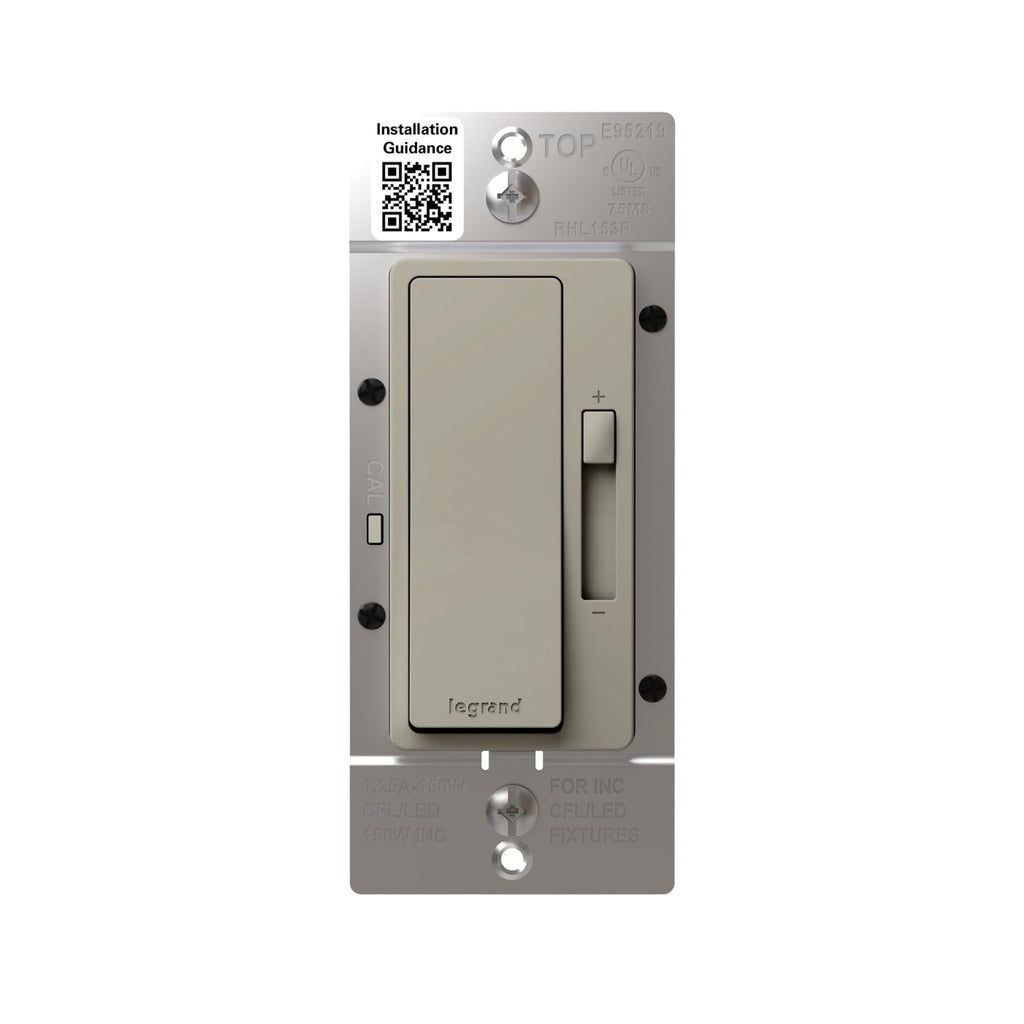 Legrand Radiant 150W LED Dimmer Light Switch 3-Way Rocker Nickel 1 Pack
