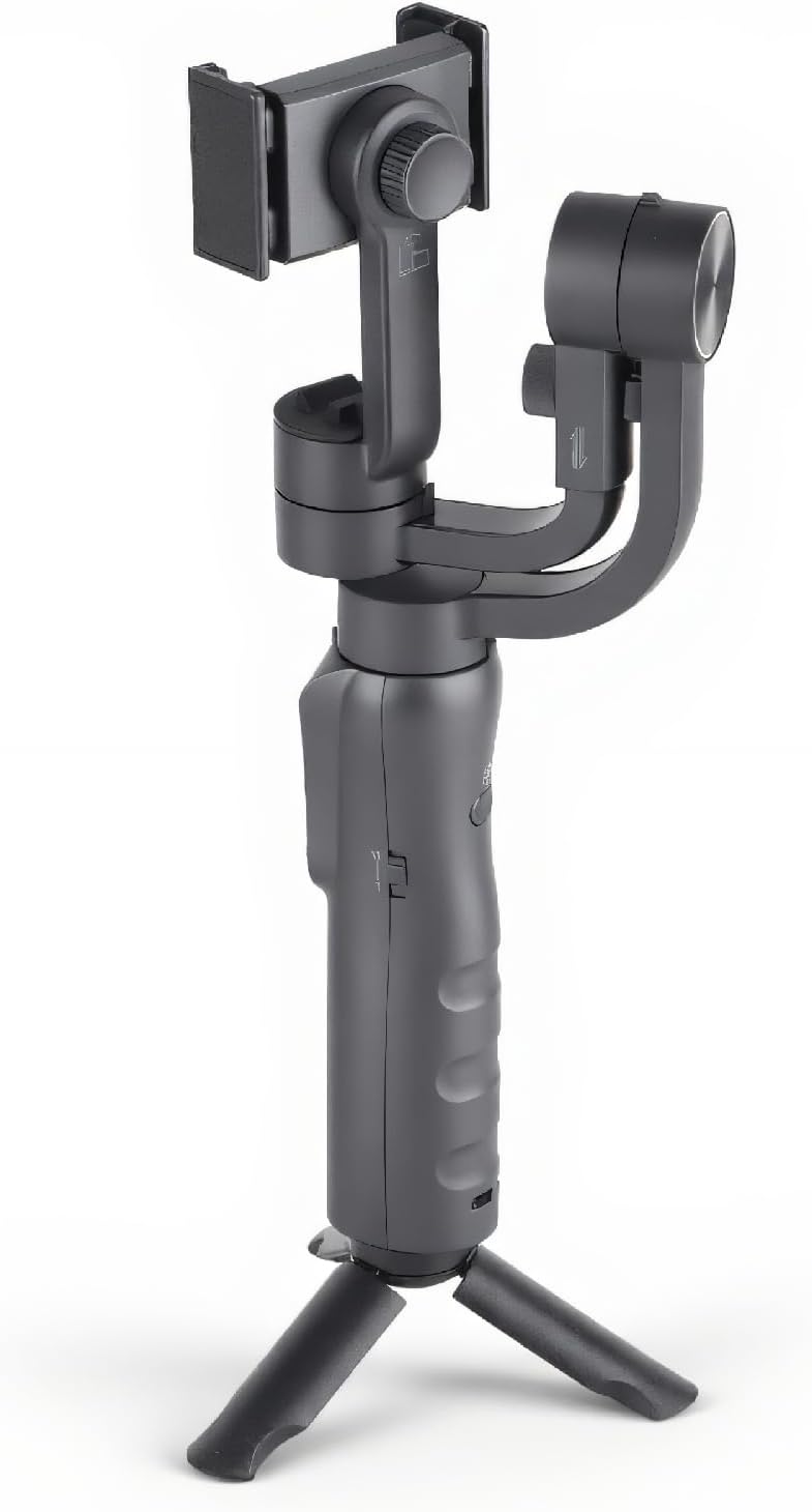 3 Axis Handheld Gimbal Stabilizer for Smartphone, S5 Foldable Phone Video Stabilizer with Face Tracking, Anti-Shake