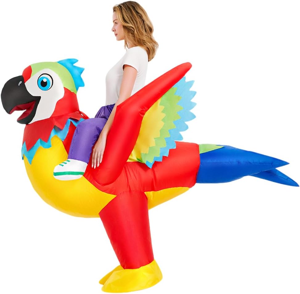 Inflatable Parrot Costume Halloween Blow up Costumes for Adult Men Women