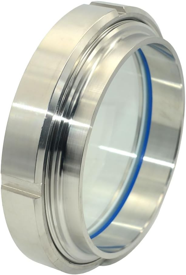 Circular Viewing Clear Sanitary Sight Glass,Stainless Steel 316 (76mm 3")
