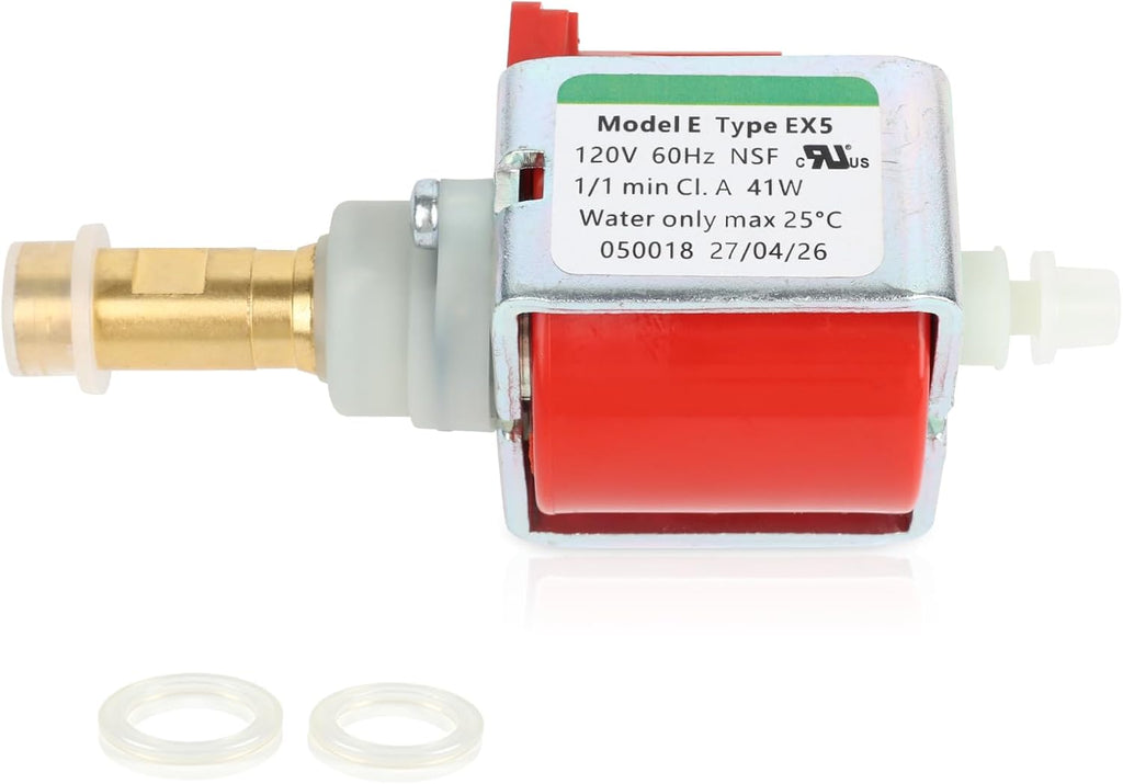 EX5 Espresso Pump for Rancilio Silvia, 120V 41W Brass Replacement