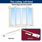 Prime-Line TH 23022 9-1/2 In. Single-Arm Left-Hand Casement Operator, White Finish (Single Pack)