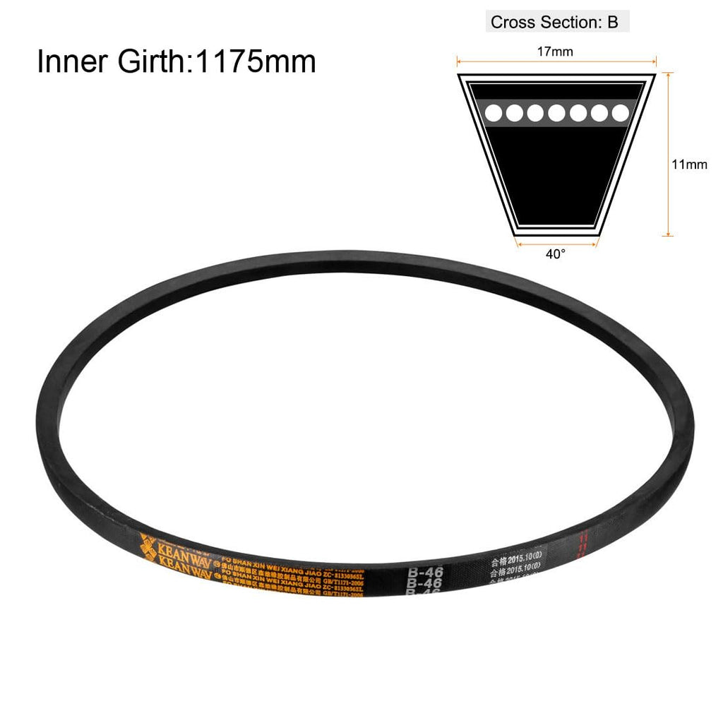 uxcell B-46 V-Belts 46" Inner Length, B-Section Rubber Drive Belt