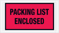 5 1/2 x 10" Red "Packing List Enclosed" Envelopes