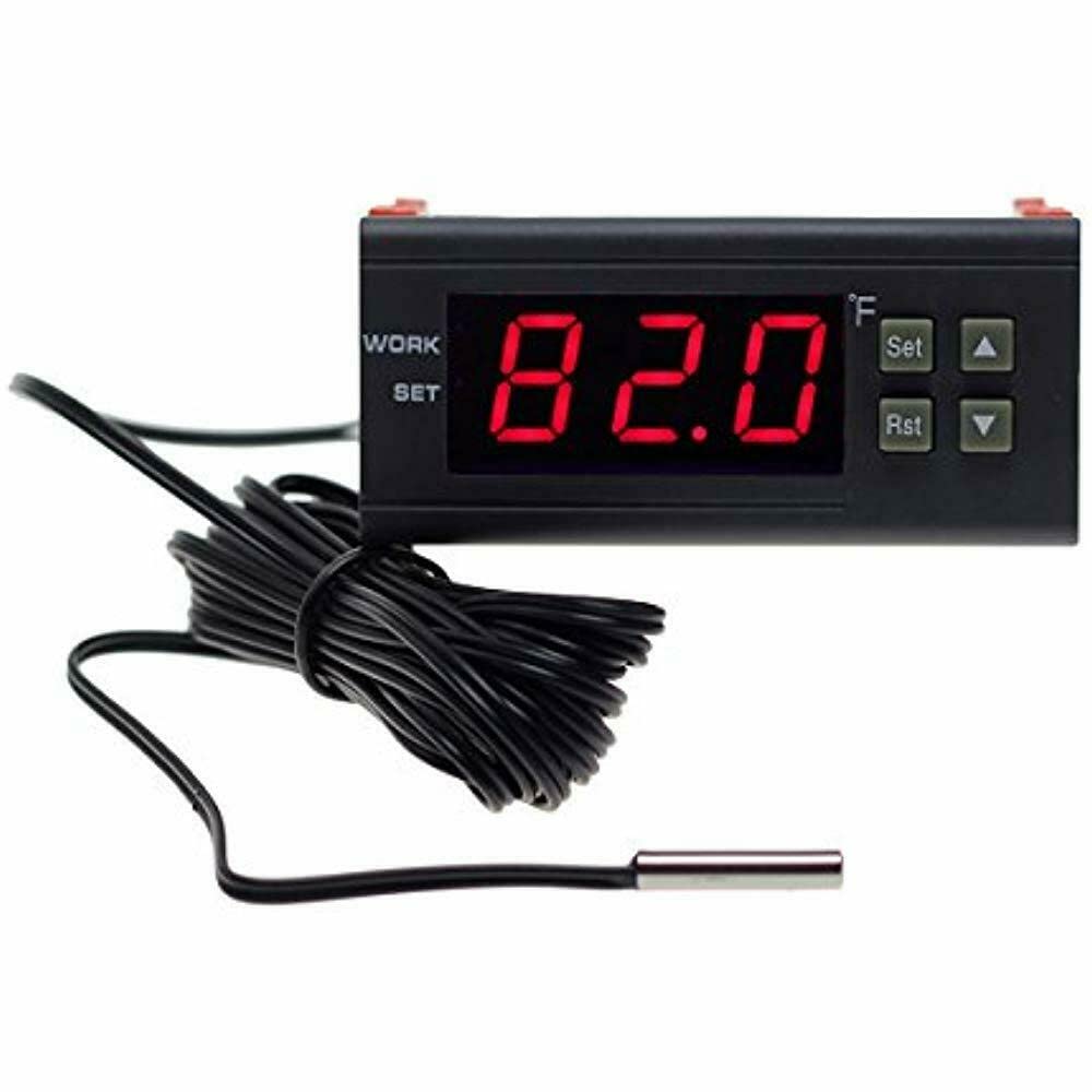 bayite DC 12V Fahrenheit Digital Temperature Controller 10A