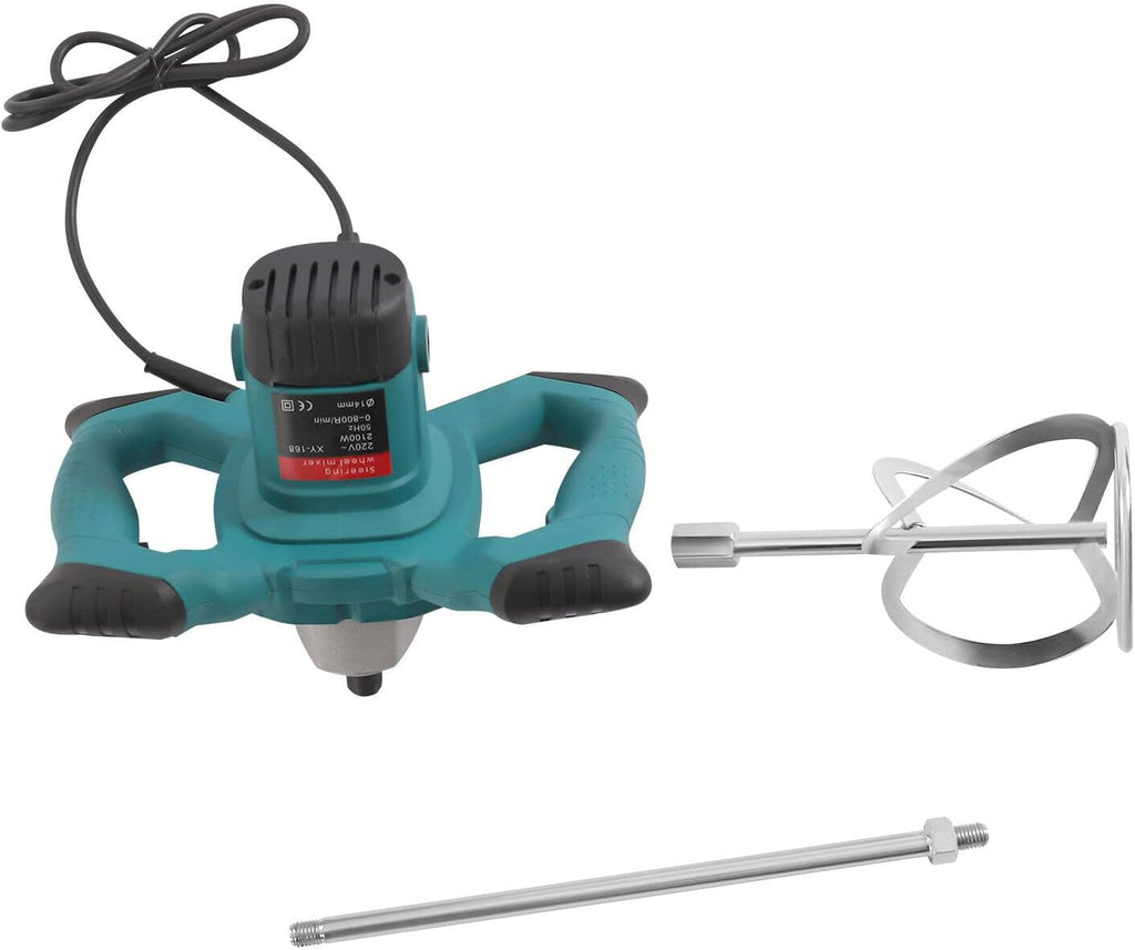 Concrete Cement Mixer Drill, 6 Speed 2100W Electric Handheld Paint Mixer Stirrer 800rpm/min Concrete Mixer Tools for