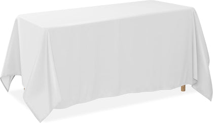 5 Pack 90 x 132 Inch Rectangular Tablecloth, Washable Polyester Fabric Table Cloth for Dining Tables, Restaurants