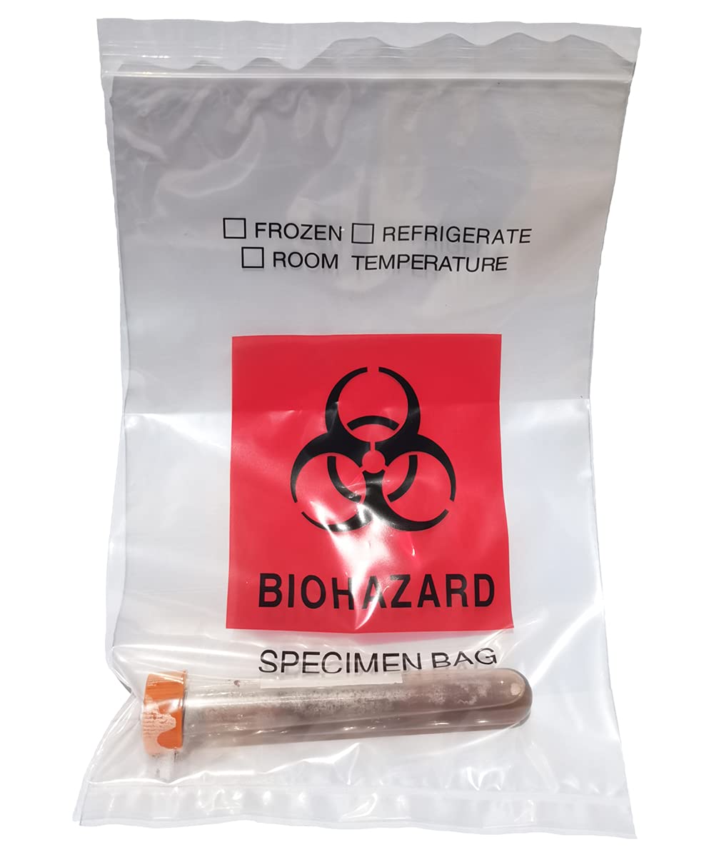 Biohazard Specimen Bags,500pcs 6x9in/15x25cm Sample Bags