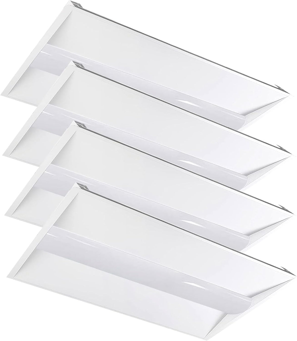 RMC 2x4 LED Troffer Light,Selectable 4CCT,7000 LM,0-10V Dimmable,4Pack