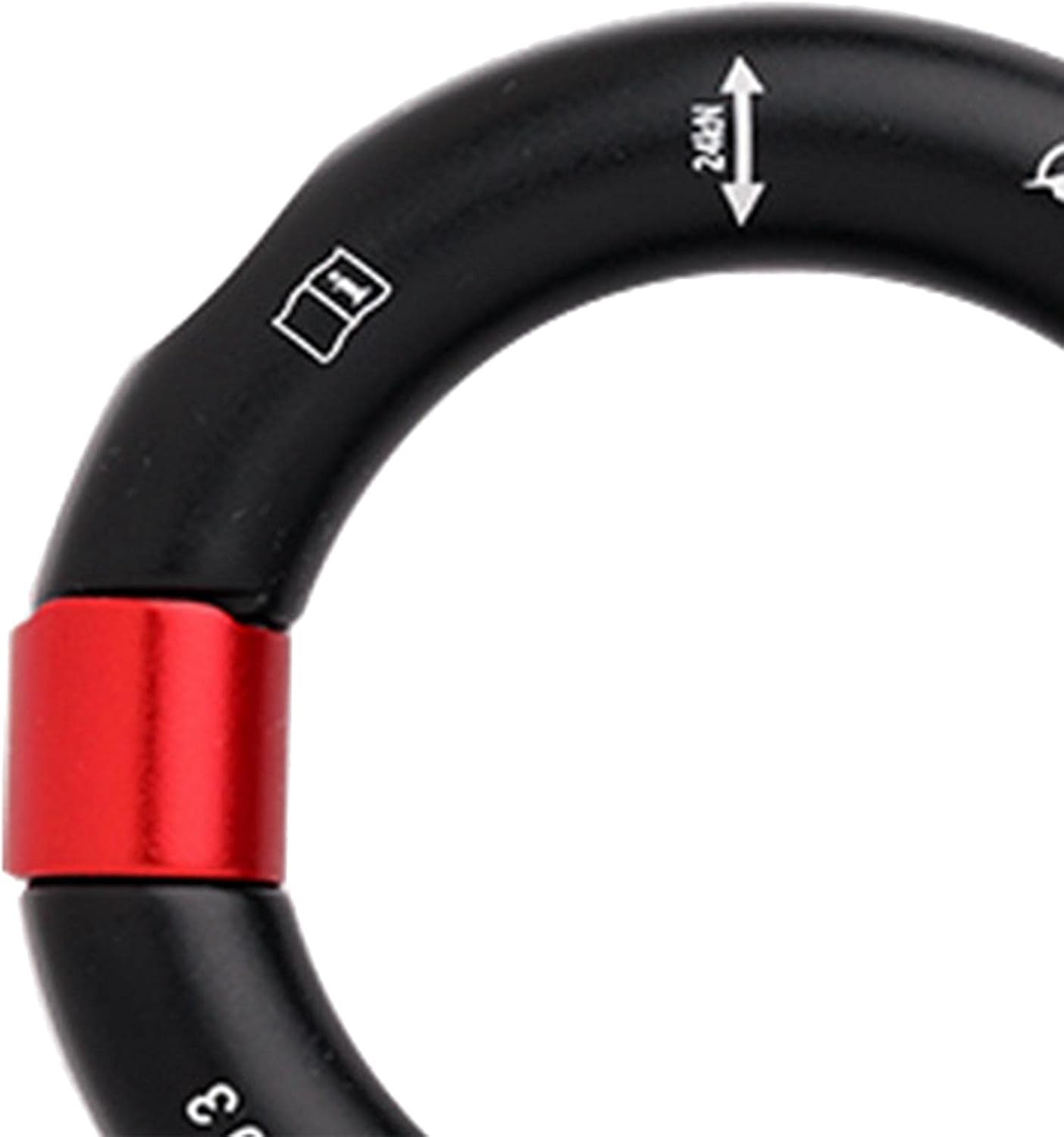 24kN Climbing Rappel Ring, Round Carabiner for Rope Connection in Rescue and Arborist Activities, Black