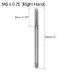 uxcell Metric Thread Tap M6 x 0.75 H2 100mm Extra Long Straight Flute Screw Thread Milling Machine Taps Threading Tapping Repair Tool