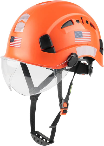 Construction Safety Work Helmet Vented Men Hard Hat with Visor