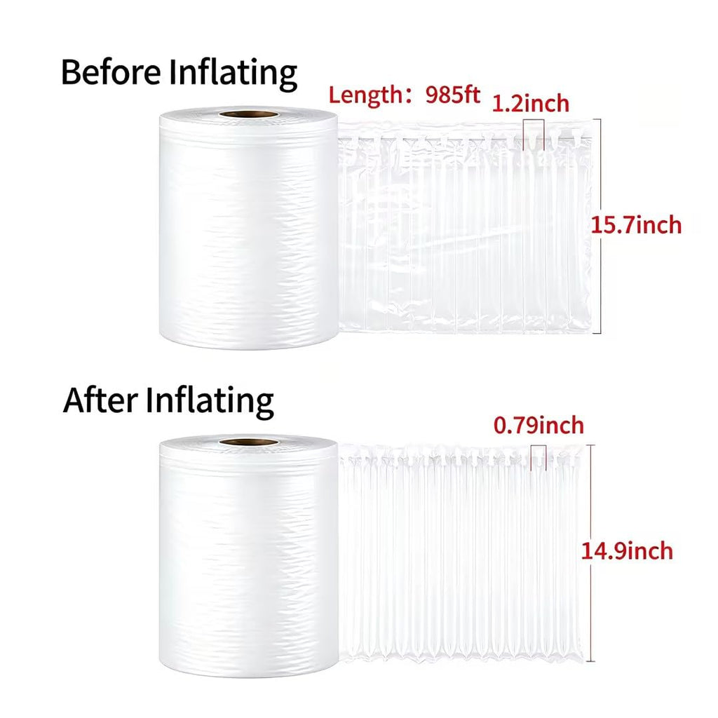 Inflatable Column Bubble Wrap 15.7 Inch x 985 FT, Bubble Wrap for Packing