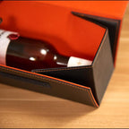 Wine Boxes for Champagne - Collapsible Single Wine Box (Black)