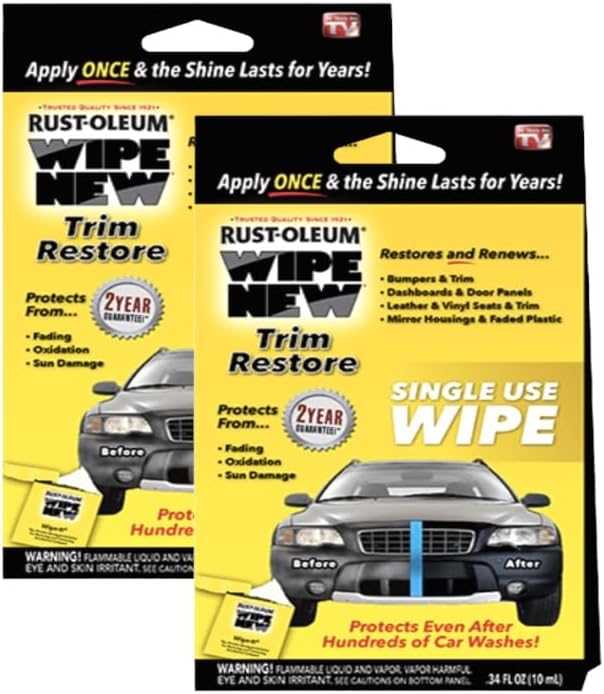 Dashboard Bumper Car Interior Exterior and Auto Trim Restorer- Pack of 2