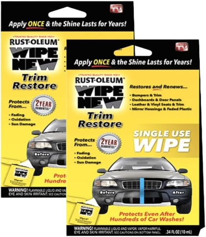 Dashboard Bumper Car Interior Exterior and Auto Trim Restorer- Pack of 2