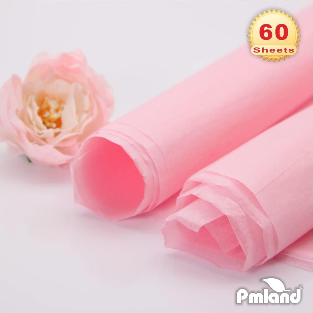 60 Sheets Bulk Tissue Paper 20x26in Pink Gift Wrap