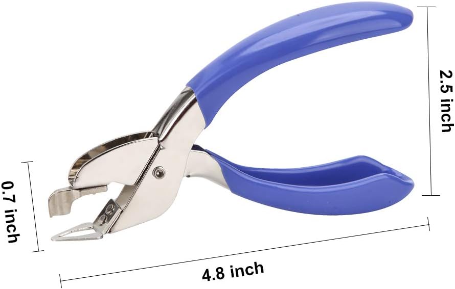 Staple Remover Tool for Office Heavy Hand Staple Pin Pull Easy to Remove(Blue)