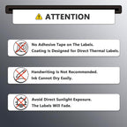 3" x 3" (76 mm x 76 mm) Square Thermal Labels, [10 Roll/5000 Label]