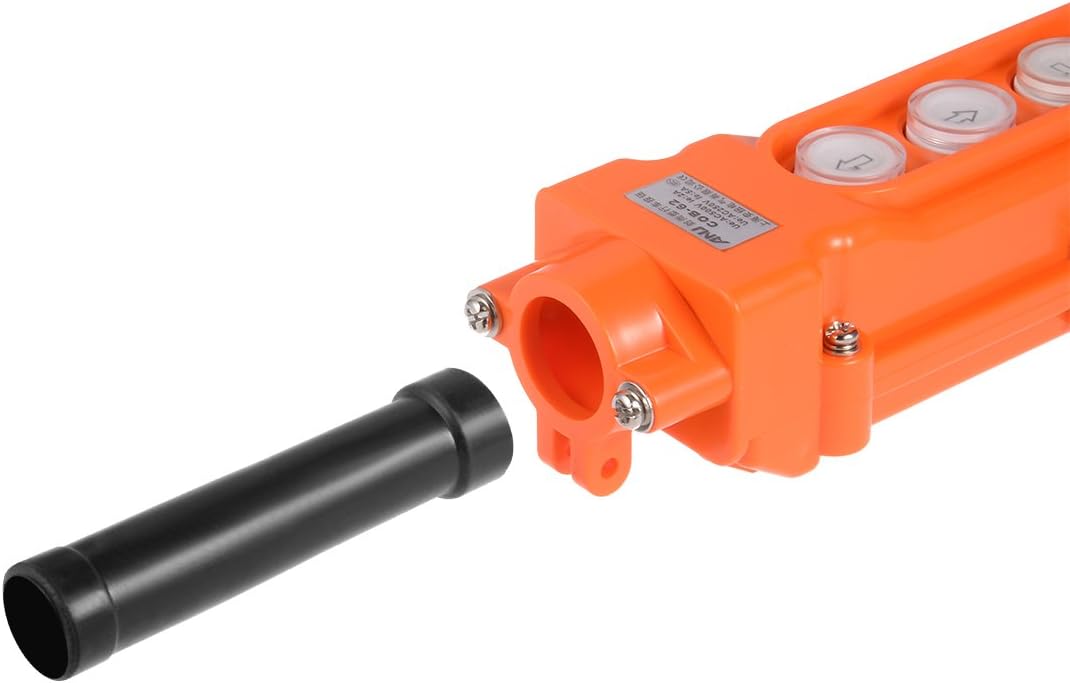uxcell Hoist Crane Pendant Control Station Push Button Switch Up Down Left Right 4 Ways Orange