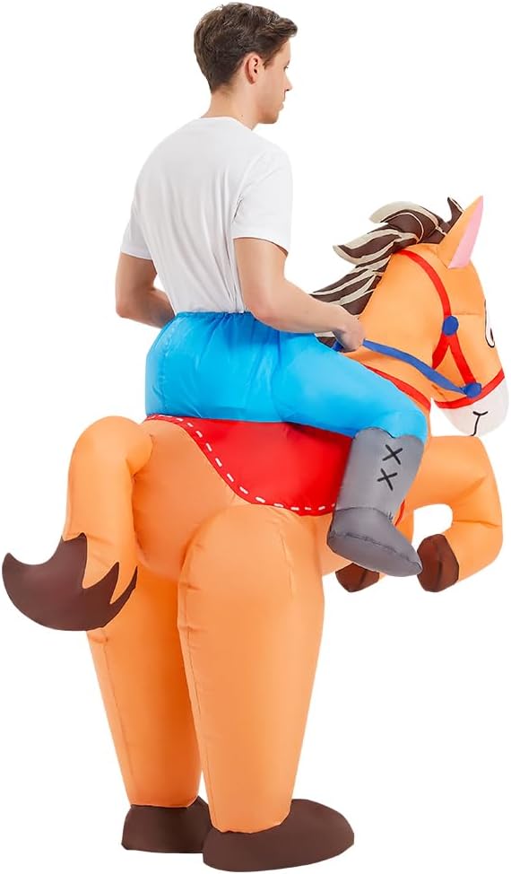 Inflatable Horse Costume Halloween Blow up Costumes for Adult Men Women