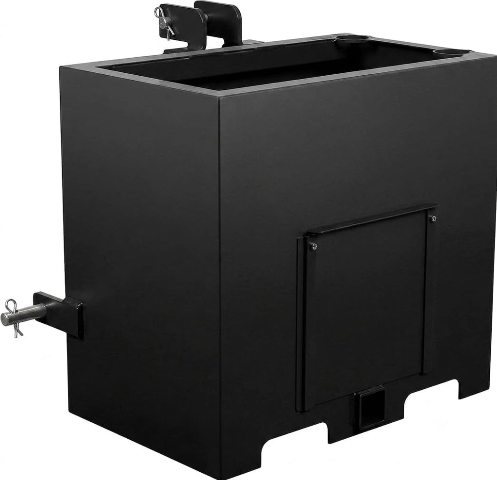 Heavy Duty 800 Lbs 3-Point Tractor Ballast Box – Fits Category 1 Hitch, Compatible with Loaders & Skid Steers
