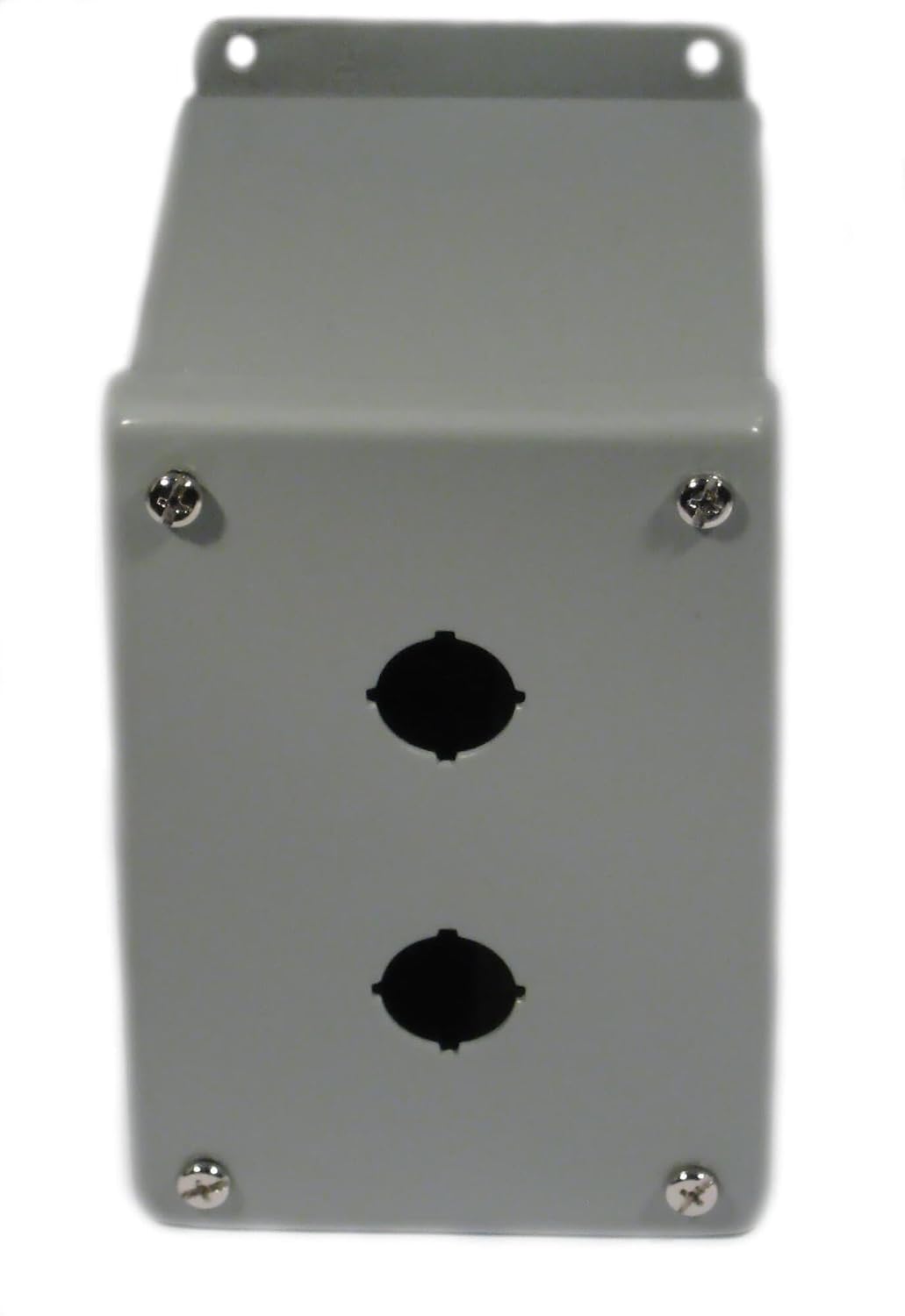 Hoffman E2PBXM Enclosure for 2 22.5 mm Pushbuttons, Extra Deep, Steel, Gray
