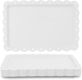 Food Tray, 12 Pack Serving Tray Serving Platter Cookies Dessert Plates,Disposable Plastic Serving Trays Rectangle