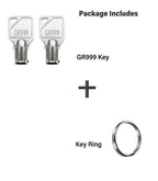 GR999 Service Key Replacement for Coin-Operated Laundry Equipment, Pack 2