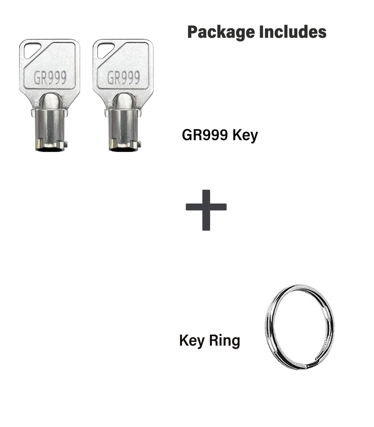 GR999 Service Key Replacement for Coin-Operated Laundry Equipment, Pack 2