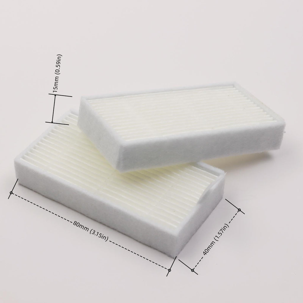 10pcs HEPA Filter for ILIFE Robot Vacuum, Hepa filter 80mm x 40mm x 15mm