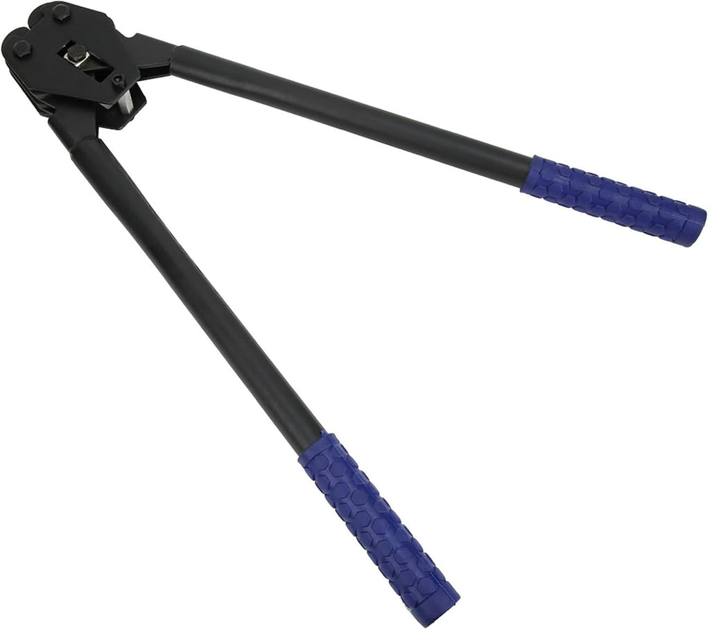 16-19mm Strapping Crimper Pliers Manual Banding Tool for Heavy Duty (Blue)