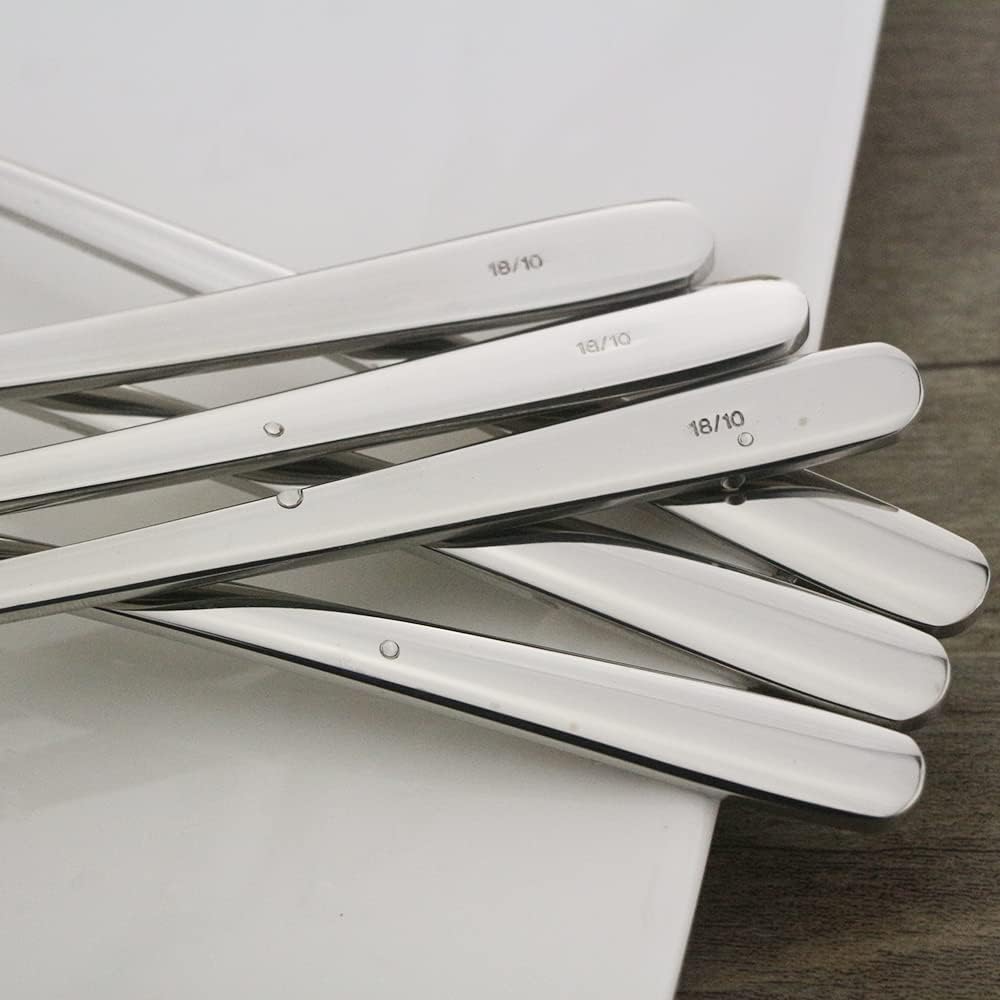 9" Iced Tea Spoons, DEALIGHT 6-Piece Heavy-Duty Long Handled Teaspoons