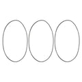 uxcell 3Pcs AS-176 Nitrile Rubber O-Rings 9-1/4" ID 9-7/16" OD Black