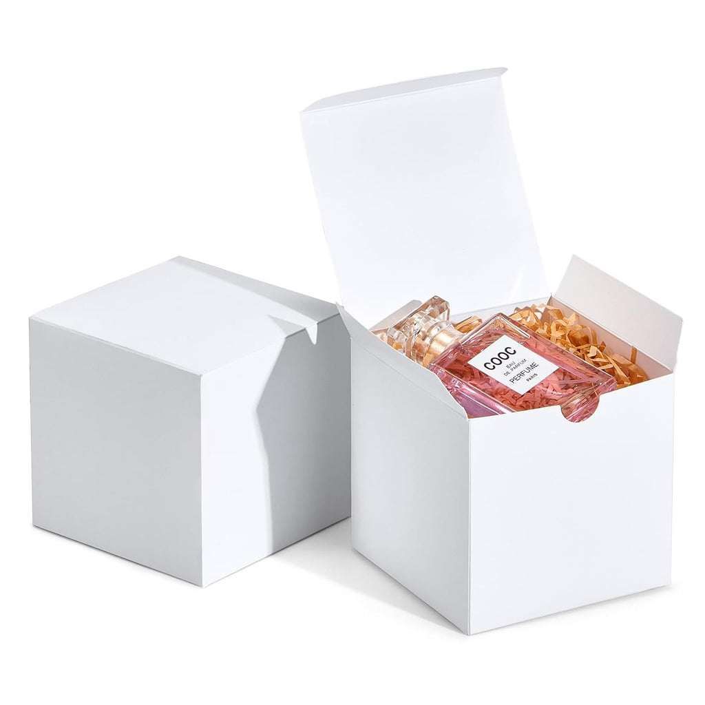 4x4x4 Gift Boxes 50 PC Small Gift Box with Lids Bulk White