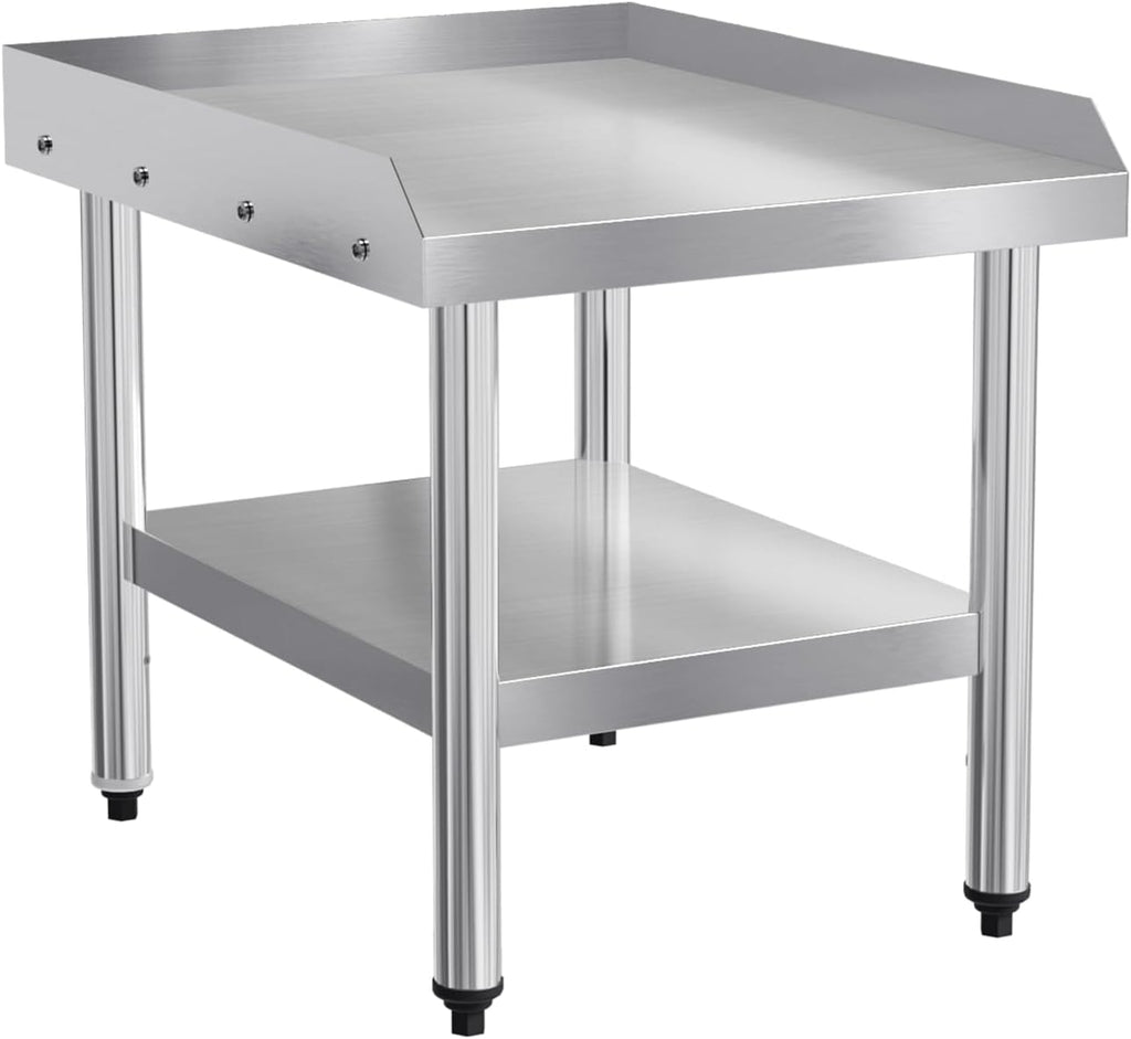 24" L x 30" W x 26" H Stainless Steel Equipment Stand with Undershelf, NSF Commercial Prep & Work Table, Grill Table
