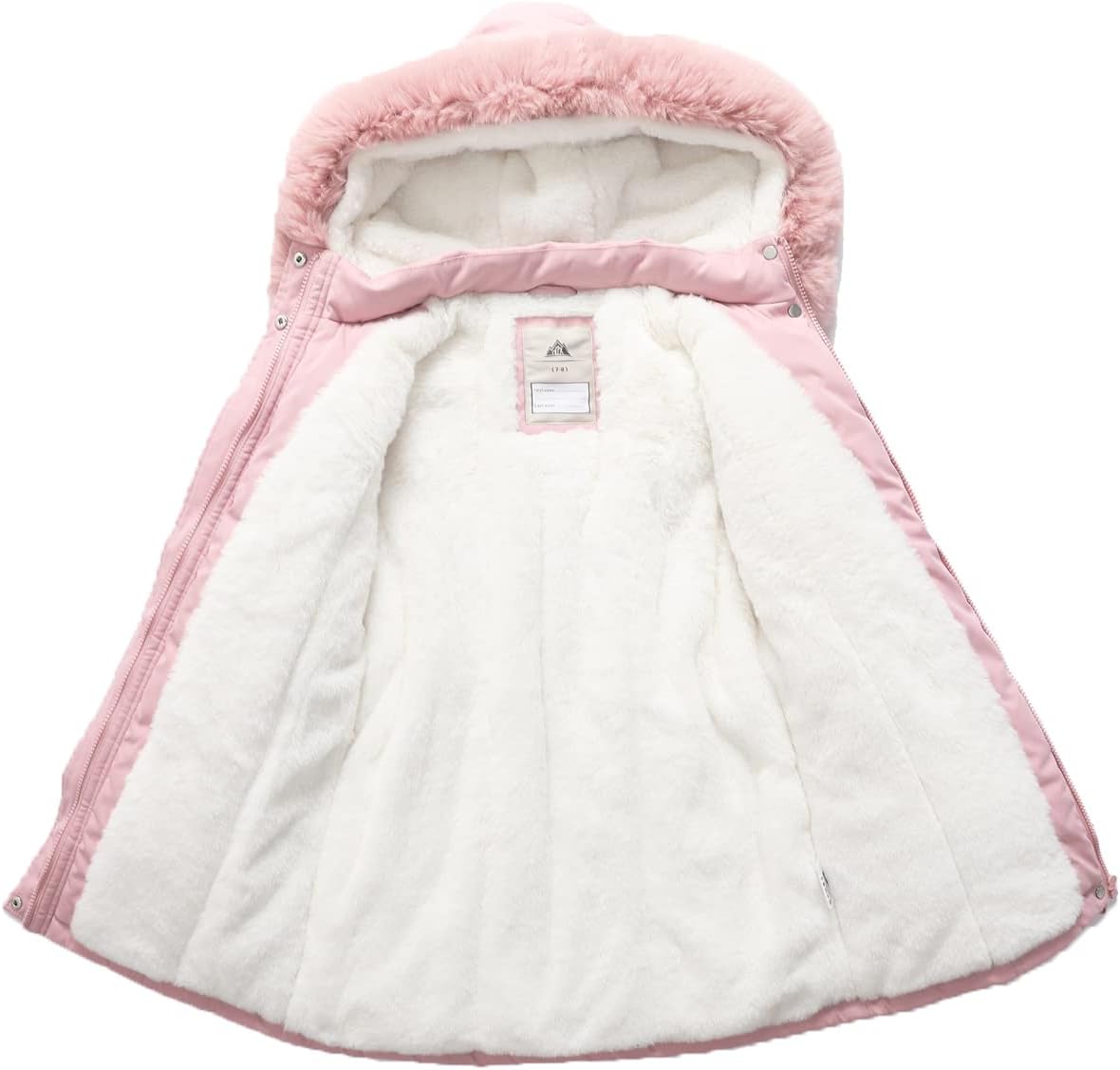 Girls Long Waterproof Winter Coat Kids Warm Hooded Parka | Waterproof puffer keeps girls dry. Fleece-lined.