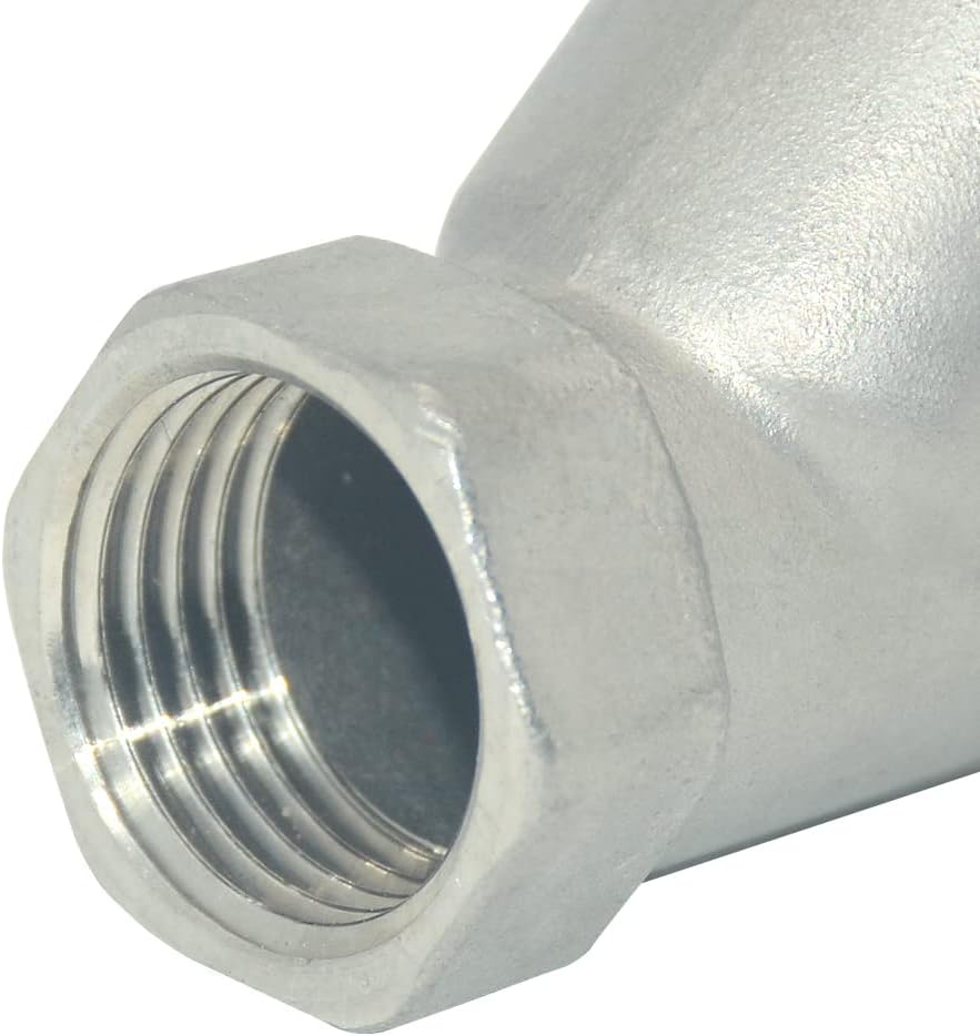 1/2" WYE Strainer Mesh Filter Valve,800WOG Y-Spring NPT Female Check Valve,Stainless Steel SS316 CF8M