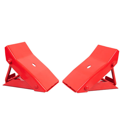 AD4664 Torin Steel Safety Wheel Chock: Foldable Tire Stop, Red, 1 Pair, 10.52 x 8.48 x 8.99 cm