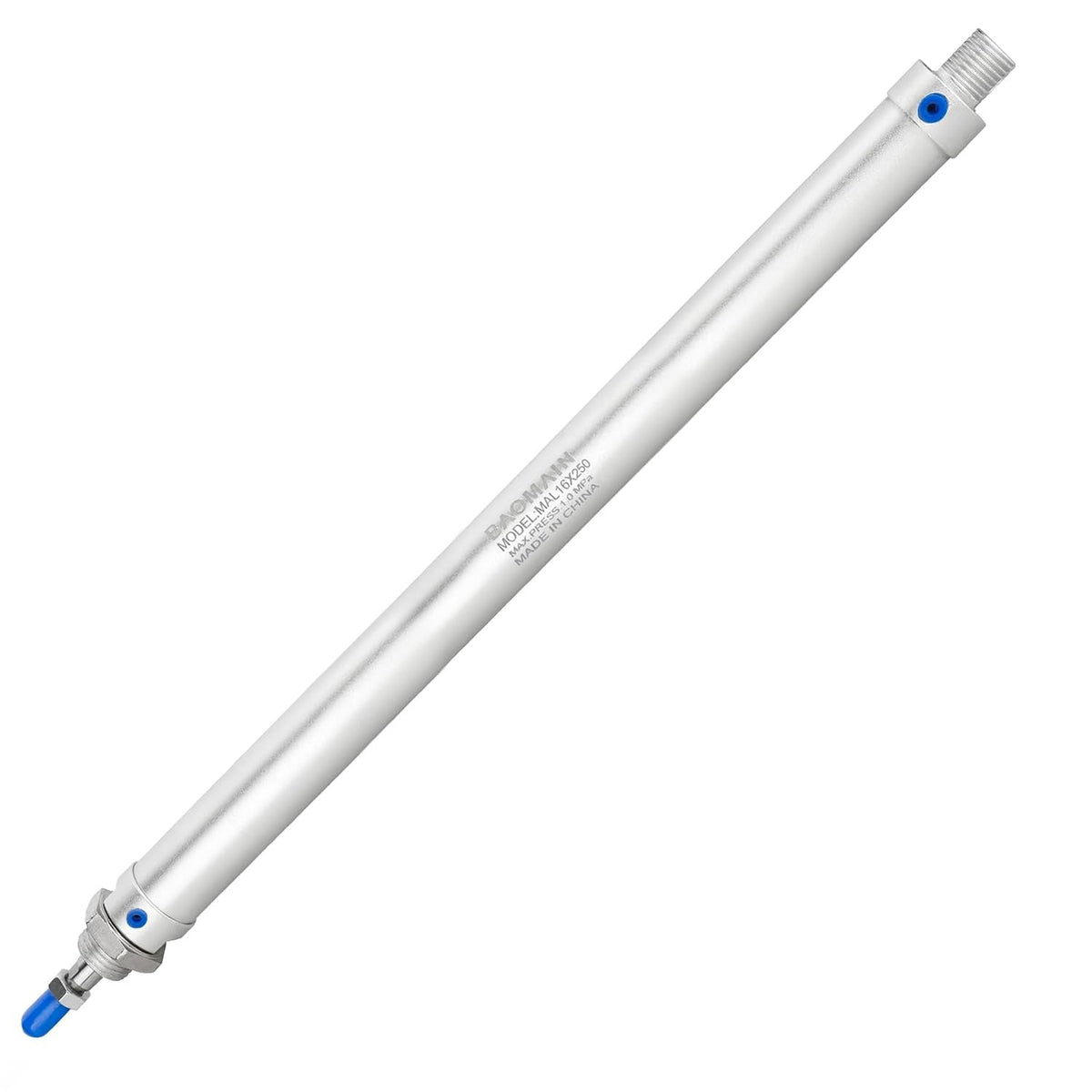 BAOMAIN Mini Pneumatic Air Cylinder 5/8" Bore 10" Stroke MAL 16x250
