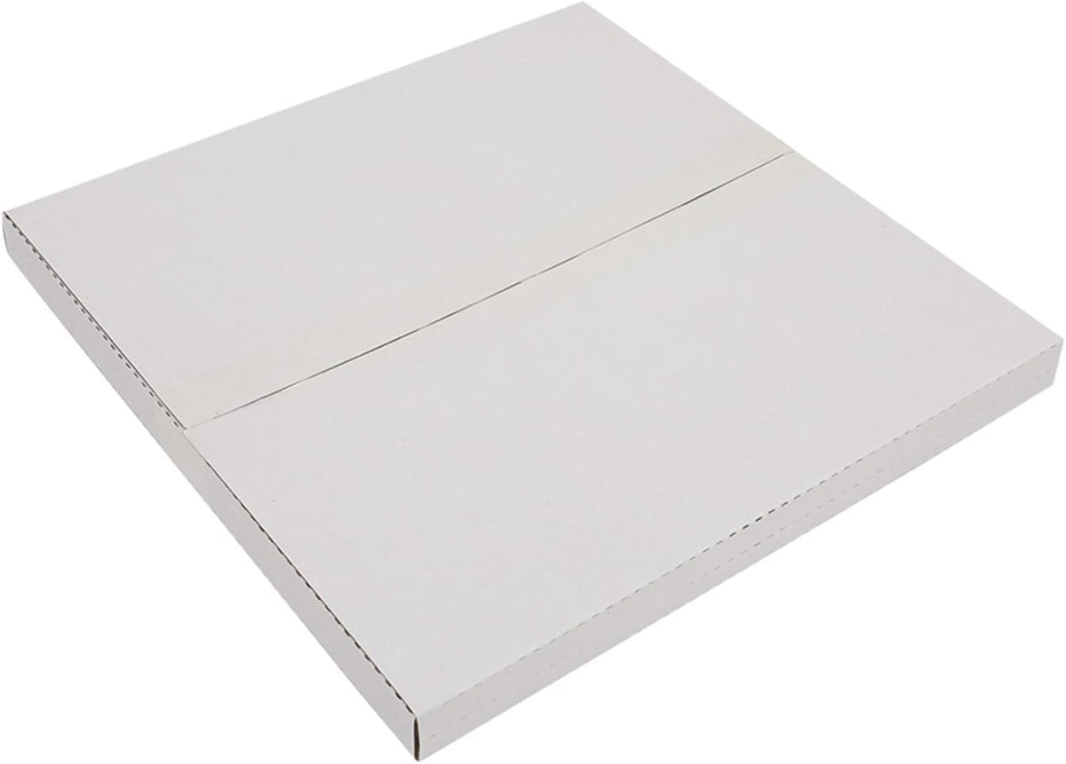 White LP Mailers 13x13x1 Inch Album Shipping Boxes, Easy-Fold, Multi-Depth Corrugated Cardboard Boxes w/Fragile