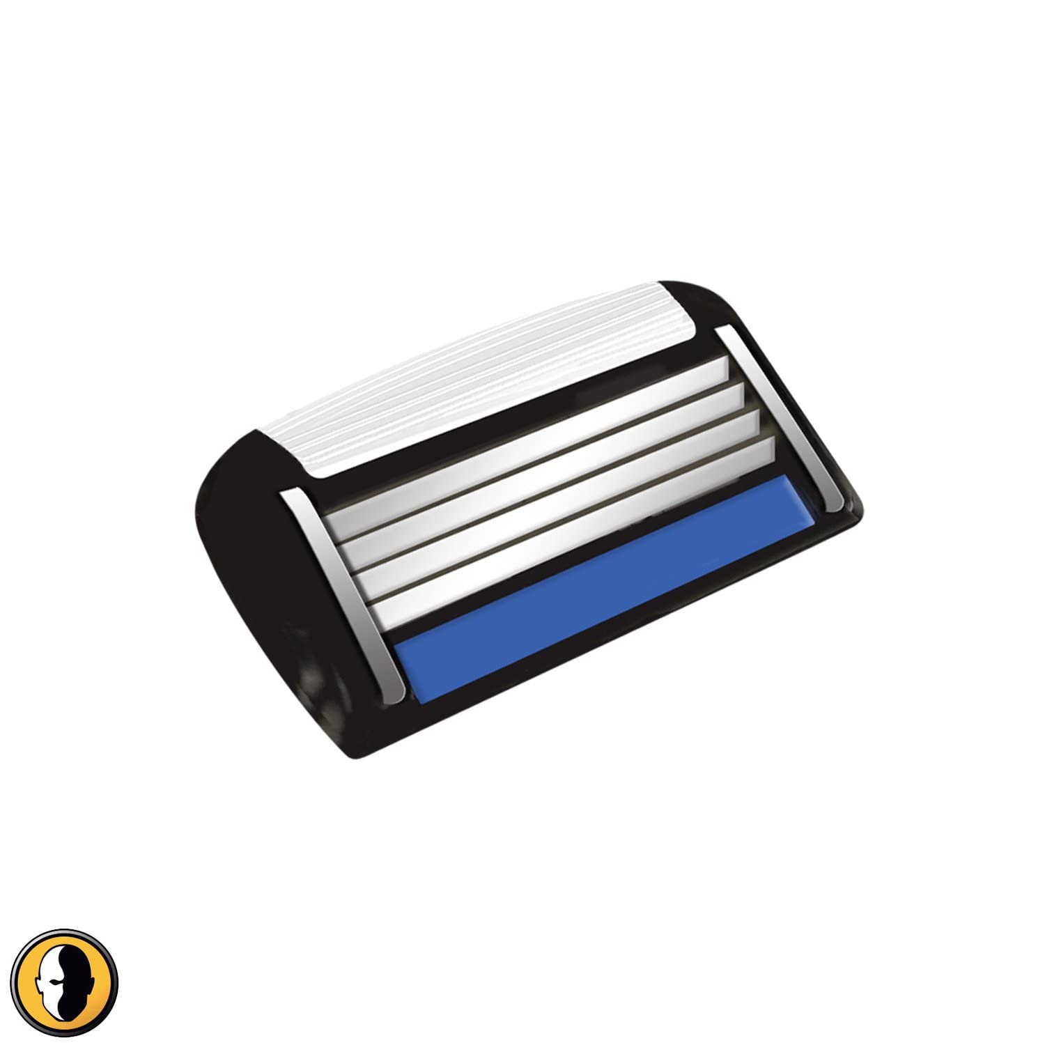 Men's HB4 Refill Shaving Razor Blades. Stainless Steel Blades for No Tugging or Pulling, Shave Less, Works for Face