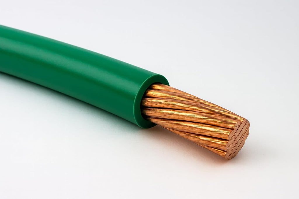 25 FT 6 AWG THHN THWN-2 Green Stranded Copper Building Wire – 19 Strand 600V