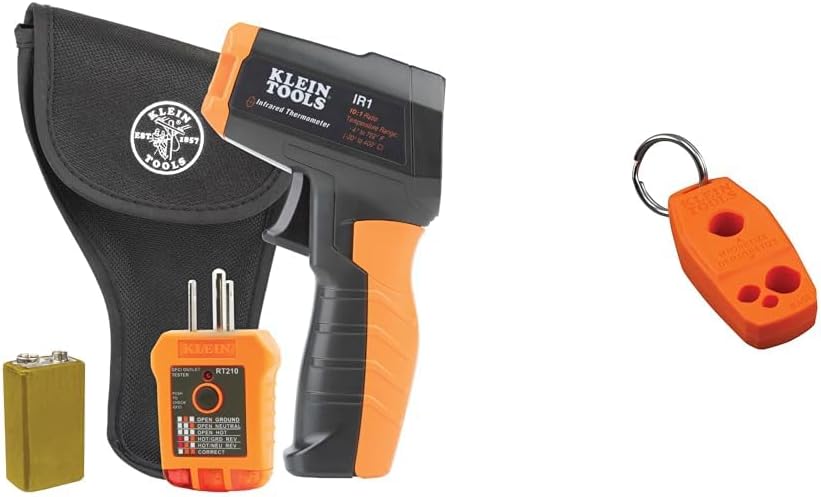 Klein Tools IR Thermometer and GFCI Tester Kit with Magnetic Screwdriver Demagnetizer/Magnetizer
