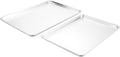 Naturals Extra Large and Half Sheet Set - USA Made Aluminum Commercial Quality Sheet Pan for Baking or Roasting