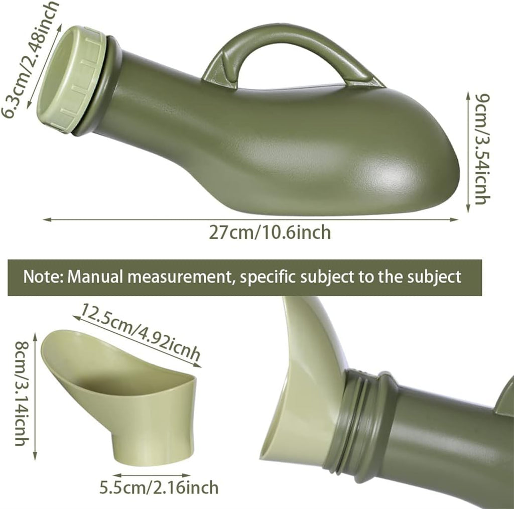 Urinal Travel Toilet Urinal Bottles with Funnel Pee Bottle Urinals Unisex Portable Urine Bottle Pee Container for