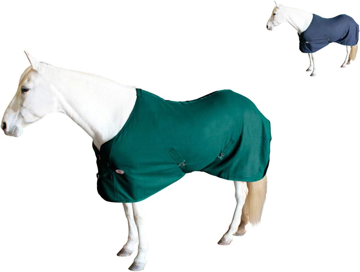Classic Fleece Cooler All Season Horse Sheet & Blanket Liner | Stables & Outdoor Use (Hunter Green, 69")